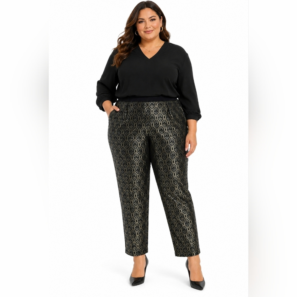 Worthington straight leg Ankle sz 18ws Womens Rubber waist New
